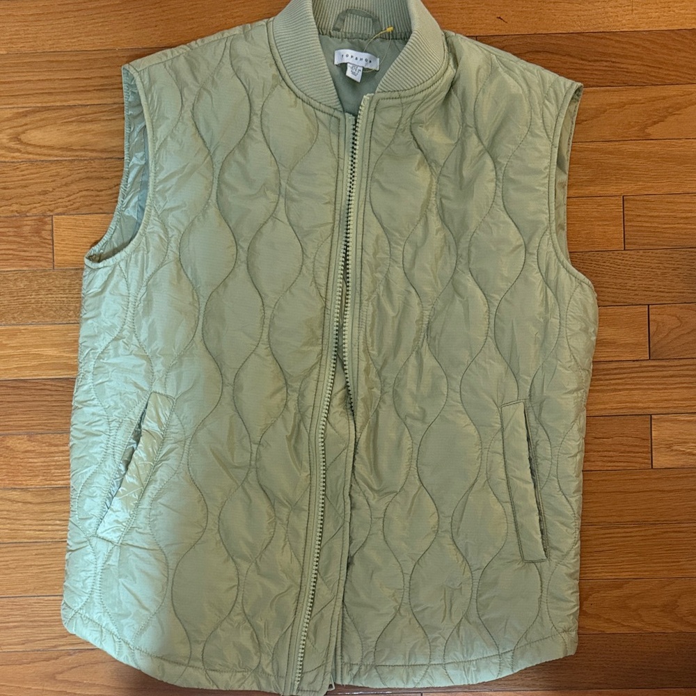 Topshop Sage Quilted Jacket